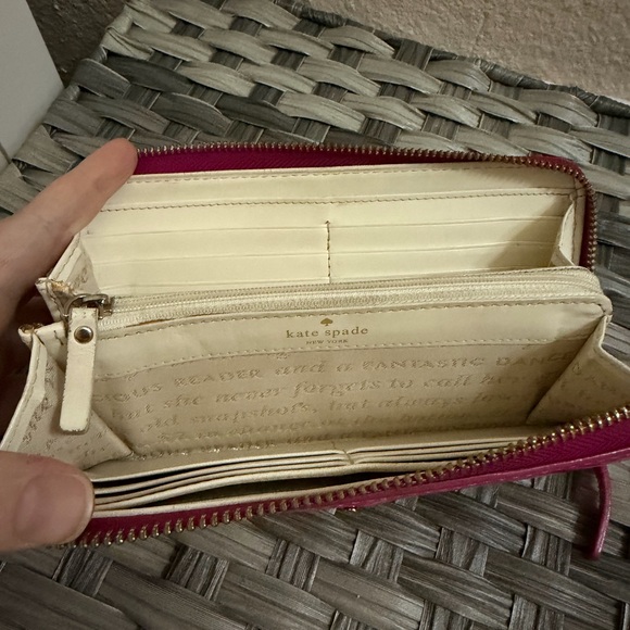 Kate Spade New York Pink Patent Leather Zip Around Wallet - Picture 7 of 16